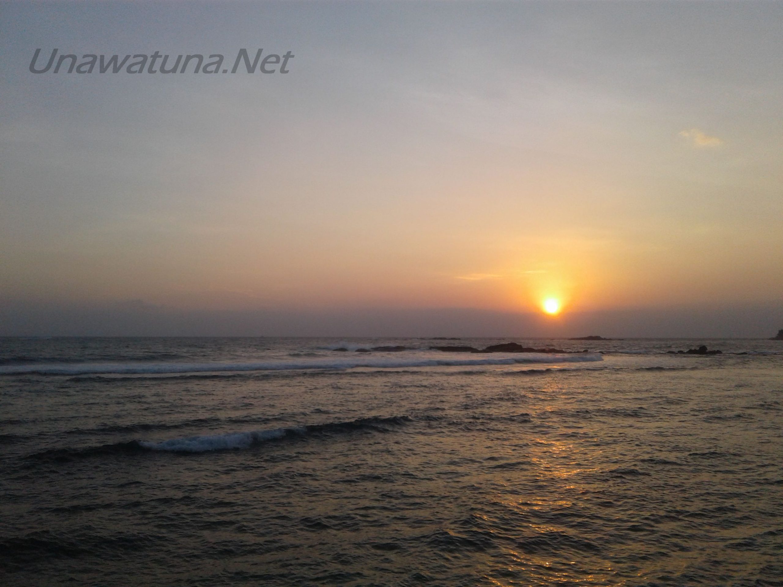 Унаватуна, пляж, закат